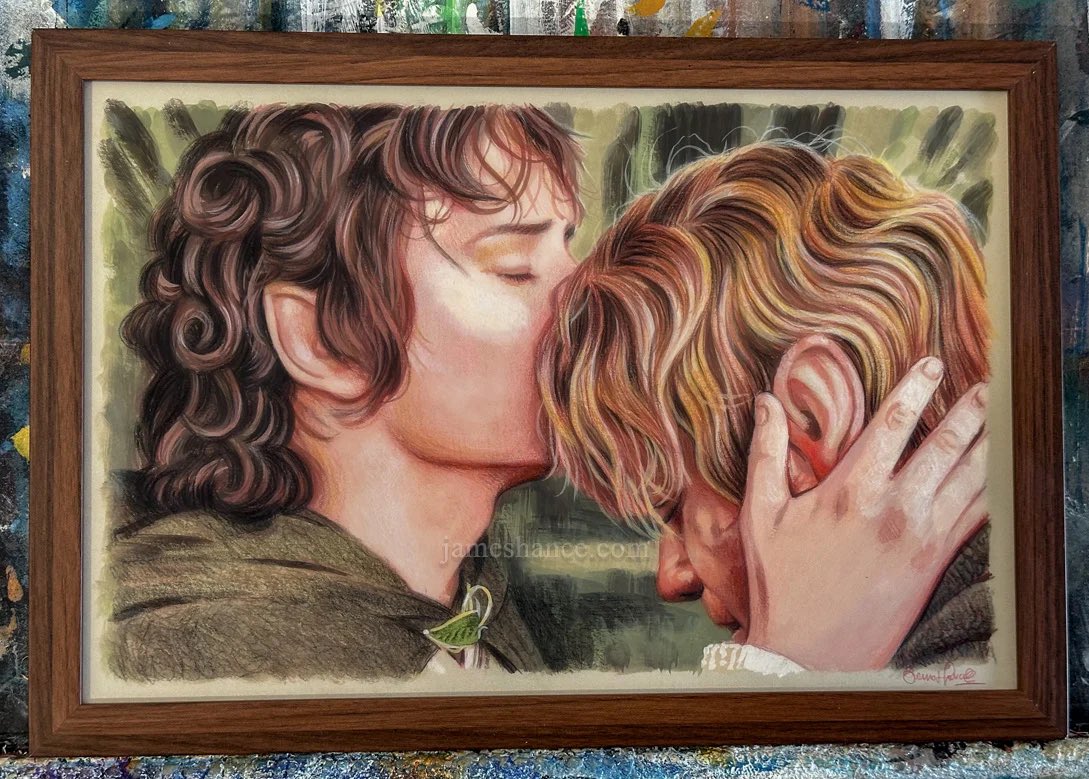 JimJeroo's tweet image. &quot;Worth Fighting For&quot; - New original framed painting at jameshance.com today💓

✨🎨(Color Pencil / Gouache on Illustration Board)