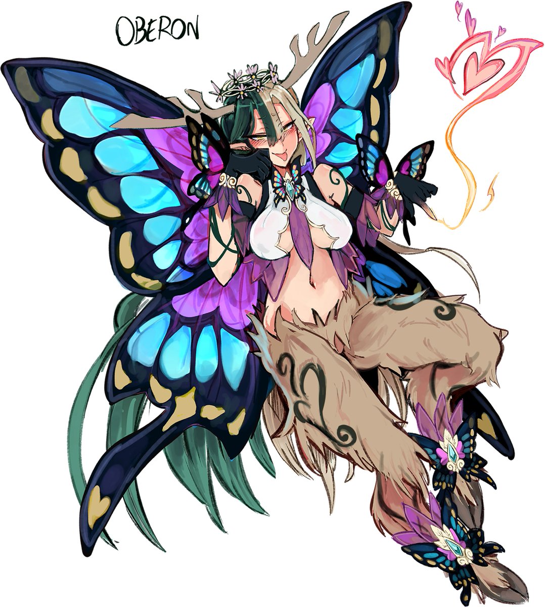 'Oberon' the fairy lord is here! Unlike more common fairies and pixies their bodies are human sized, and come packed full magical power. They are quite the mischievous schemers, enjoying concocting elaborate pranks on their chosen targets.

Art by the amazing <a href="/NakayoshiKaze/">風KAZE (COMMS OPEN)</a>