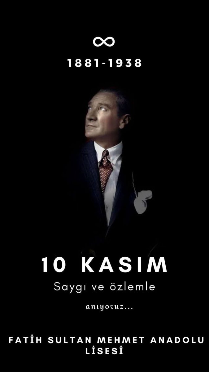 Ulu Önder Mustafa Kemal Atatürk’ü rahmet ve özlem ile anıyoruz. #fsm #Atamİzindeyiz <a href="/tcmeb/">Millî Eğitim Bakanlığı</a> <a href="/TheKaymakam/">Ömer BİLGİN</a> <a href="/Diyarbakirmem/">Diyarbakır İl Millî Eğitim Müdürlüğü</a> <a href="/Kayahansubasi/">Kayahan Subaşı</a> <a href="/kayapinarmem/">Kayapınar İlçe Millî Eğitim Müdürlüğü</a> <a href="/zulfu_ozkan/">Zülfü Özkan</a> <a href="/ihyuvanc1/">İbrahim Halil YUVANÇ</a>