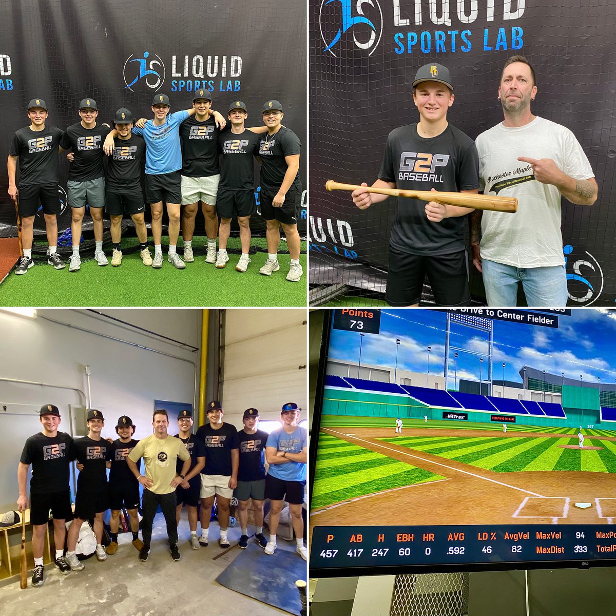 Video coming later, but a great morning hitting competition with <a href="/TripleCrownBSBL/">Triple Crown Prospects</a>. Team batting average was .592, and <a href="/MarkeviczNathan/">Nathan Markevicz</a> led the way with the highest EV of the day at 94.2. Kids were living in the 90’s all morning. <a href="/LiquidSportsLab/">Liquid Sports Lab</a> <a href="/flipo4635/">mathew sanfilippo</a> <a href="/DanTermine/">Dan Termine</a>