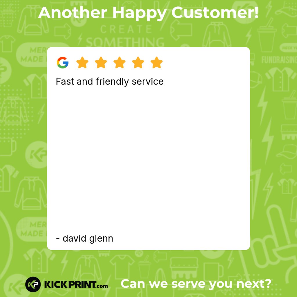 kickprint's tweet photo. Another Great Review from one of our customers! https://t.co/ZXpcErywSl
