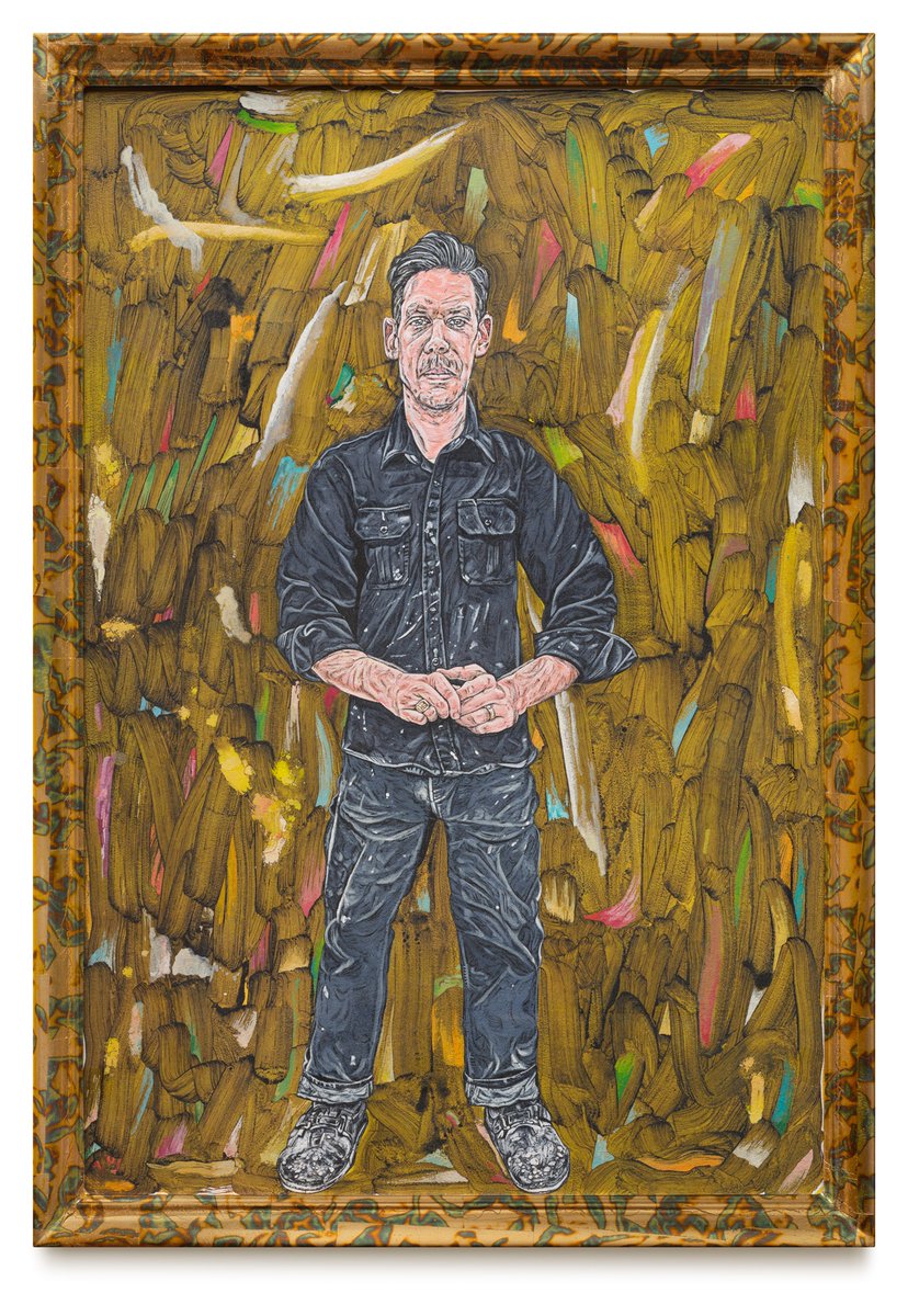 ajmckaystudio's tweet photo. Impasto Painter. Acrylic, ink and graphite on 30”by20” panel. 2024.

Framed by the sitter, Jon Syme, in oil gilt with variegated leaf.
📷: Rachel Topham Photography https://t.co/klRpICfsLZ