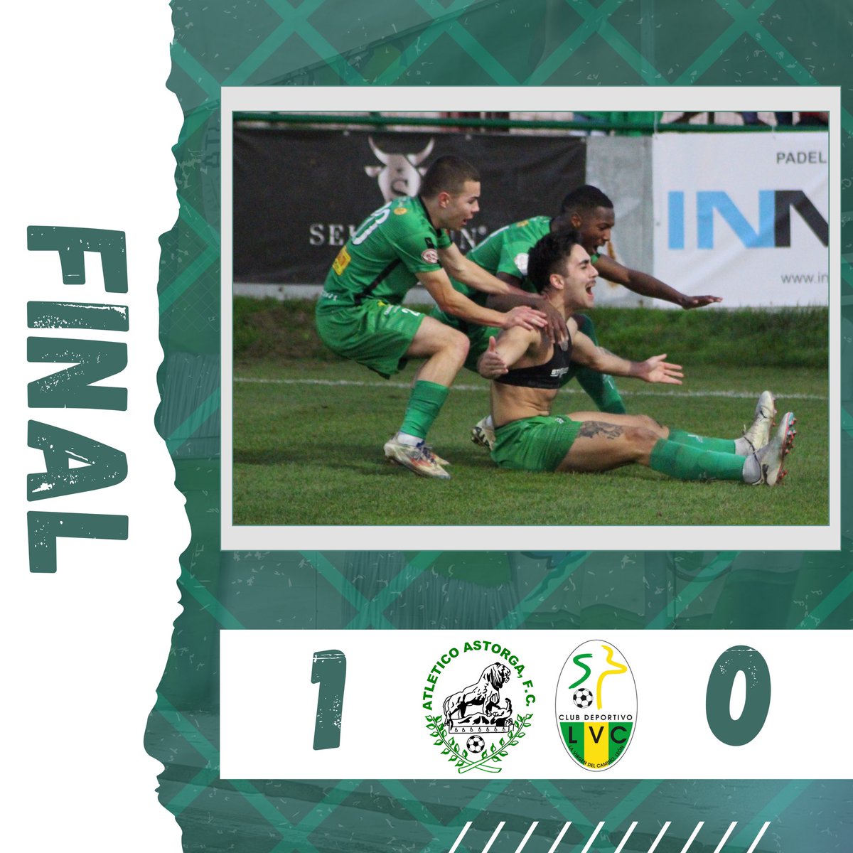 🏁 FINAL FINAL|  ➕3️⃣  puntos contra un equipo que siempre es complicado 

1️⃣ ATLETICO ASTORGA F.C.

0️⃣ <a href="/cdlavirgen/">CD Virgen del Camino</a> 

#AtlAstorgaVirgendelCamino 
#CreciendoJuntos🤜🏻🤛🏻 
#VamosVerdes💚⚽️