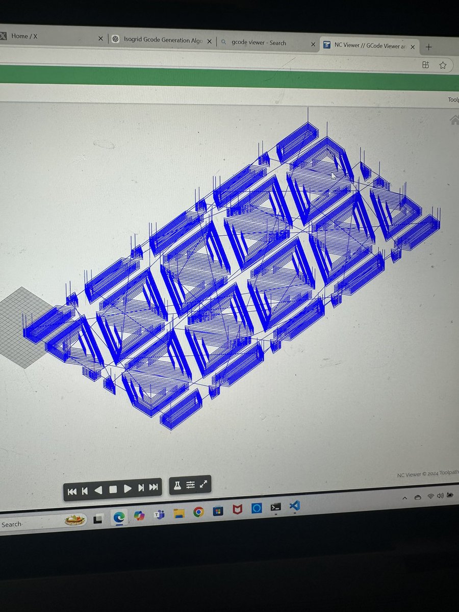 gcodewizard's tweet image. Isogrid pocketing will be available soon at gcodewizard.com