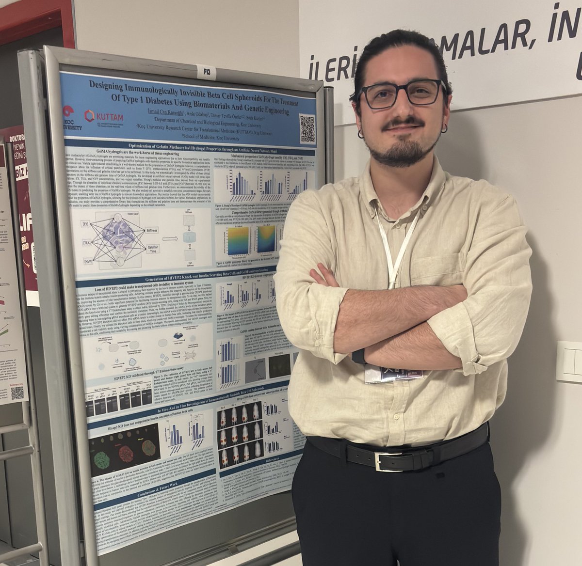 Excited to present my latest results on beta cell grafts for Type 1 diabetes at the 11th Biomaterials Days hosted by Ege University’s Bioengineering Department! It was the perfect birthday event, filled with learning and inspiration from biomaterials scientists across Türkiye.