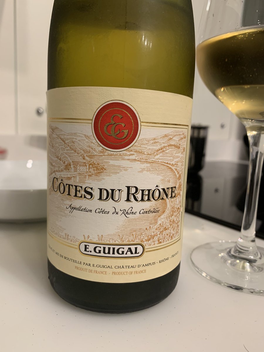 Exquisite yellow peach and fresh citrus with a warm fleshy finish. Perfect with roasted cod and excellent value at £13 through Ocado <a href="/DOMAINEGUIGAL/">Domaine Guigal</a> <a href="/RhoneWine/">RhoneValleyVineyards</a> <a href="/Ocado/">Ocado</a>