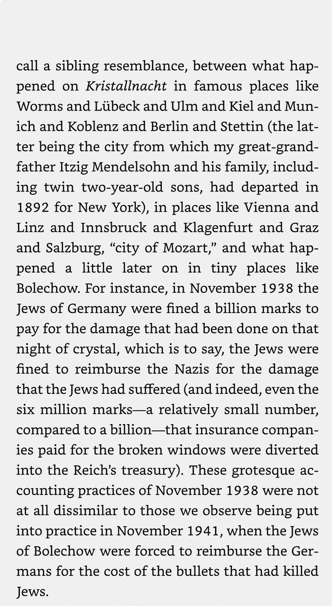 Daniel Mendelsohn (@damendelsohnnyc) on Twitter photo In remembrance of #kristallnacht, the nationwide pogrom against the Jews of Germany sponsored by the Nazi regime on 9 Nov 1938—the event that marked the beginning of the #Holocaust—I append these pages from my book “The Lost” (<a href="/HarperPerennial/">Harper Perennial</a> 2006). #Kristallnachtherdenking In remembrance of #kristallnacht, the nationwide pogrom against the Jews of Germany sponsored by the Nazi regime on 9 Nov 1938—the event that marked the beginning of the #Holocaust—I append these pages from my book “The Lost” (<a href="/HarperPerennial/">Harper Perennial</a> 2006). #Kristallnachtherdenking