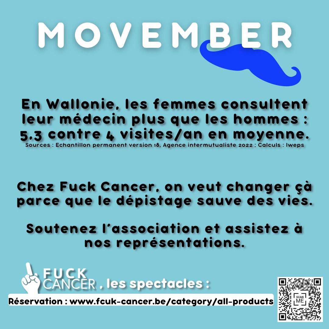 Soutenez Fuck Cancer en achetant vos tickets pour notre spectacle et nous aider à mieux informer les hommes sur le dépistage du cancer de la prostate #prostatecancer #movember #prostatecancerawareness