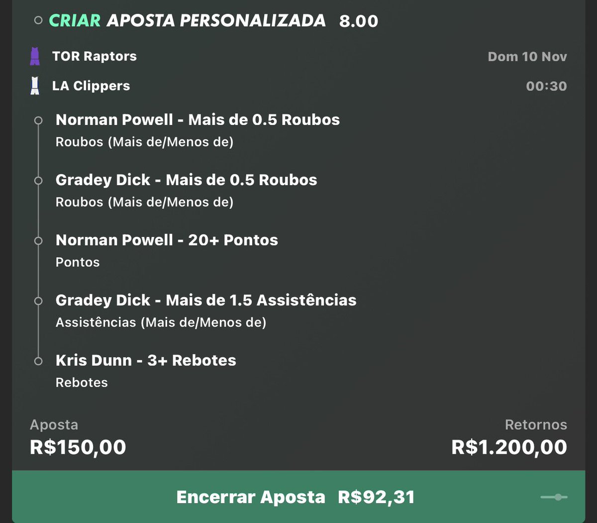 Os 4 bingos de hoje‼️