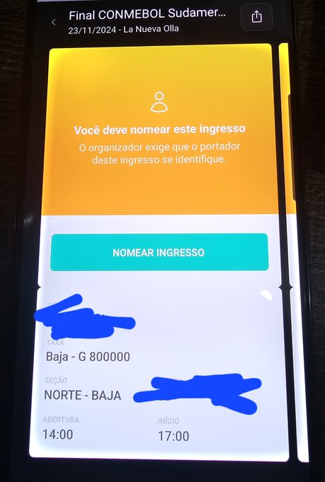 renatomate's tweet photo. vendo 2 ingressos da final da sulamericana racing x cruzeiro na seção NORTE - Baja (setor neutro) valor: R$ 600,00 cada. Ingresso esta no aplicativo quentro que dá para transferir para o novo comprador https://t.co/7Ty7Ad9OwW