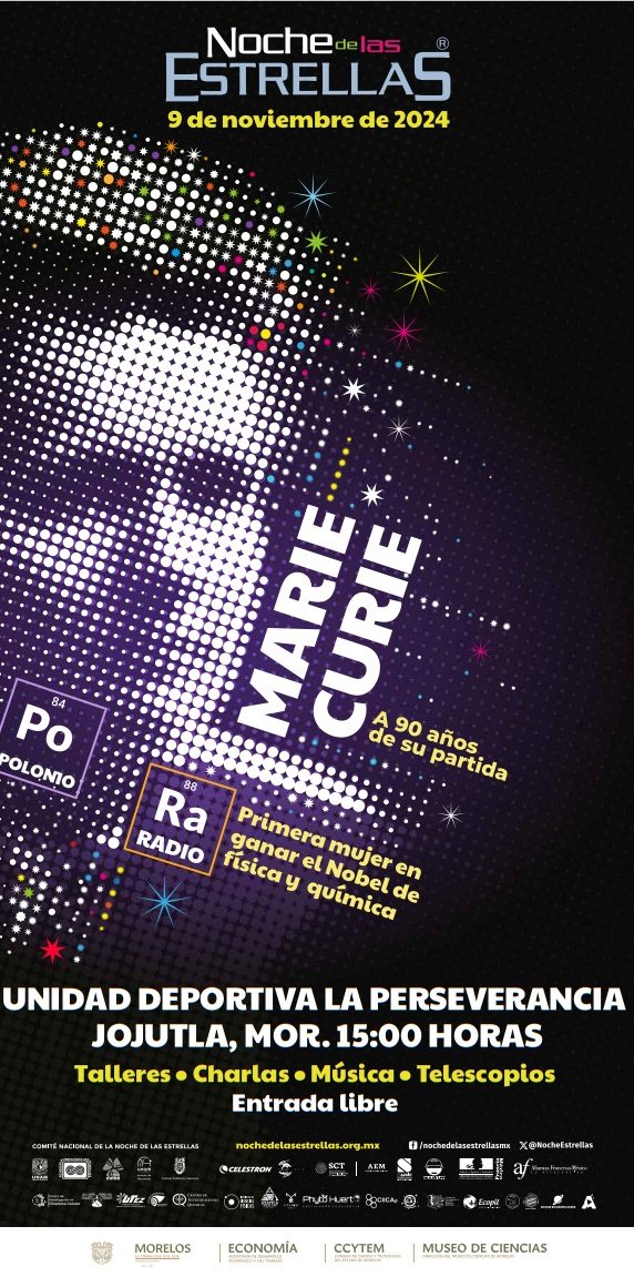 CIENCIA EN EL SUR DE MORELOS. Invitan, desde las 3 pm del sábao, a las actividades de divulgacion científica por La Noche de las Estrellas, en Jojutla, Morelos, México. Esfuerzo de los jóvenes divulgadores del Consejo de Ciencia y Tecnología del Estado de Morelos
<a href="/ccytem/">Consejo de Ciencia y Tecnología del Estado Morelos</a>
