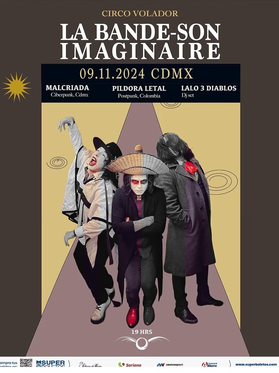 ¡Llegó el día! <a href="/LBSImaginaire/">La bande-son imaginaire</a> presenta #SynthesizerMagazine en el <a href="/circovolador/">Circo Volador</a>.

Si quieres descubrir este gran universo en vivo contesta esta publicación diciendo de qué Estado de la República es la banda y te invitamos. Los primeros dos en responder serán los ganadores.