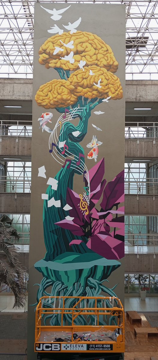 beans_com_br's tweet photo. #graffiti de 14m quase concluído. Raízes do Conhecimento, baseado na obra de #paulofreire #arteurbana https://t.co/KYVo91pDsq