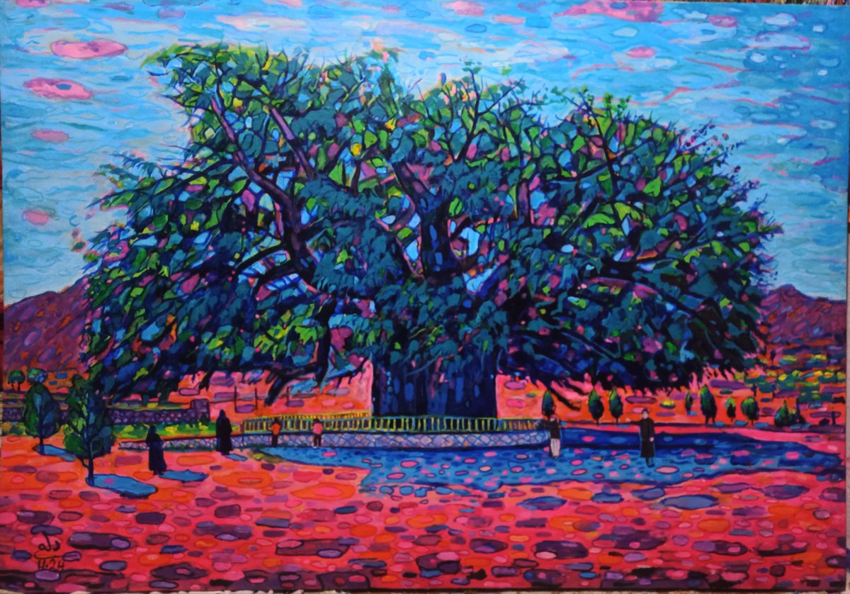 strange tree
 Acrylic on canvas
100*70     2024
.
.
.
#taiz #yemen
#artwork #artforsale #landscapesergiy #abstraction
#artcollector #artlovers #contemporaryart #shadow #artistsupportledge  #impressionism #yemen