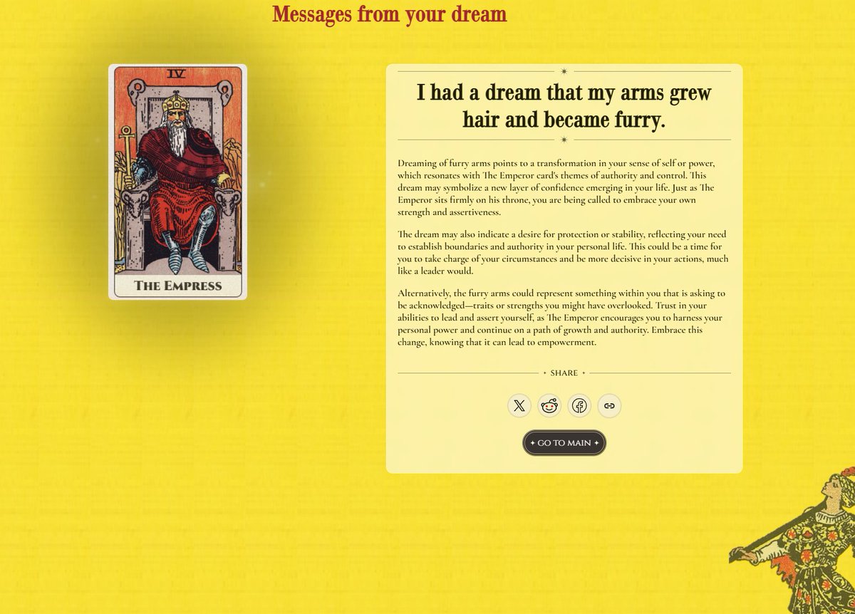 I had a dream that my arms grew hair and became furry