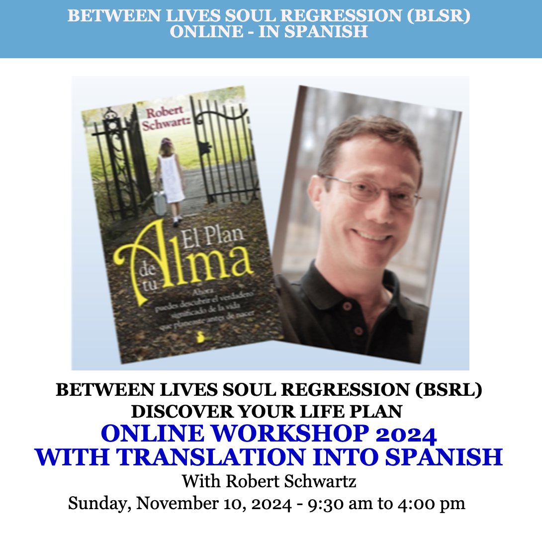 Manana! REGRESION DEL ALMA ENTRE VIDAS (BLSR)
DESCUBRE TU PLAN DE VIDA 

INSCRIBETE Y PAGA AQUI: mailchi.mp/a38bd4b2d1cc/r…