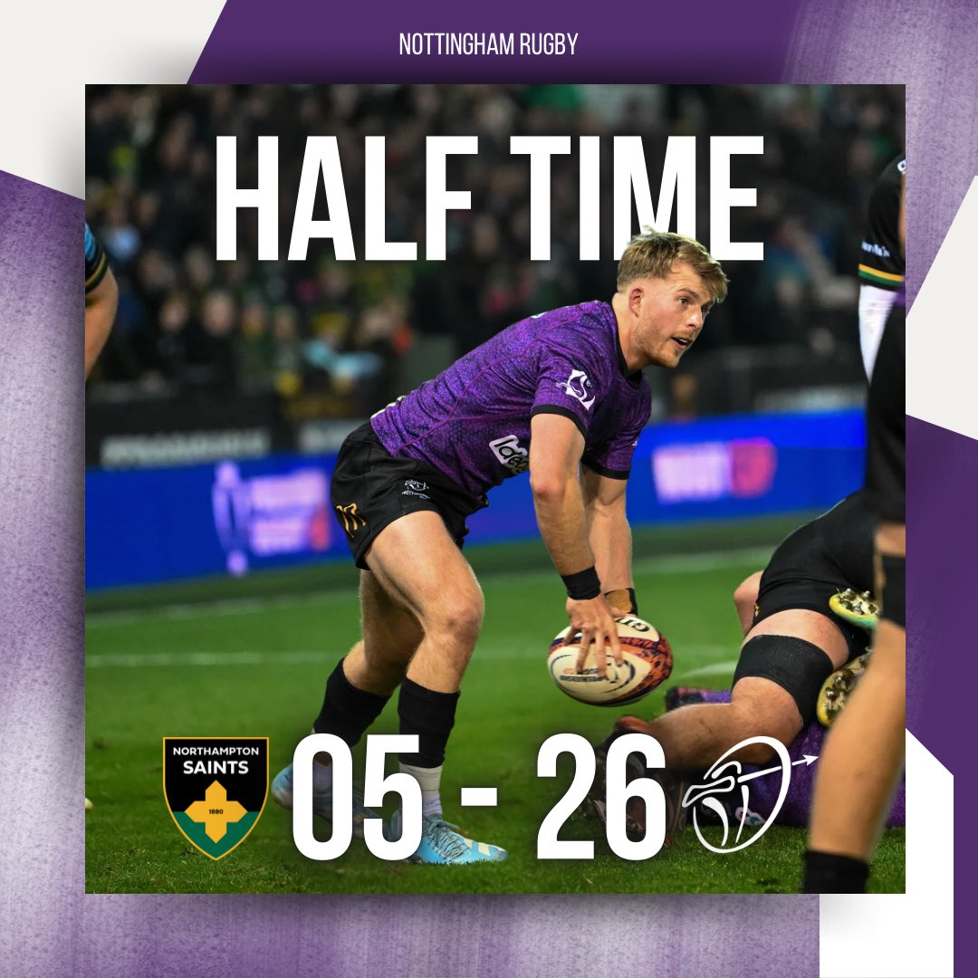 NottinghamRugby's tweet photo. Solid first 40 in Northampton👊

#COYA #NORvNOT https://t.co/uBkRmylESx