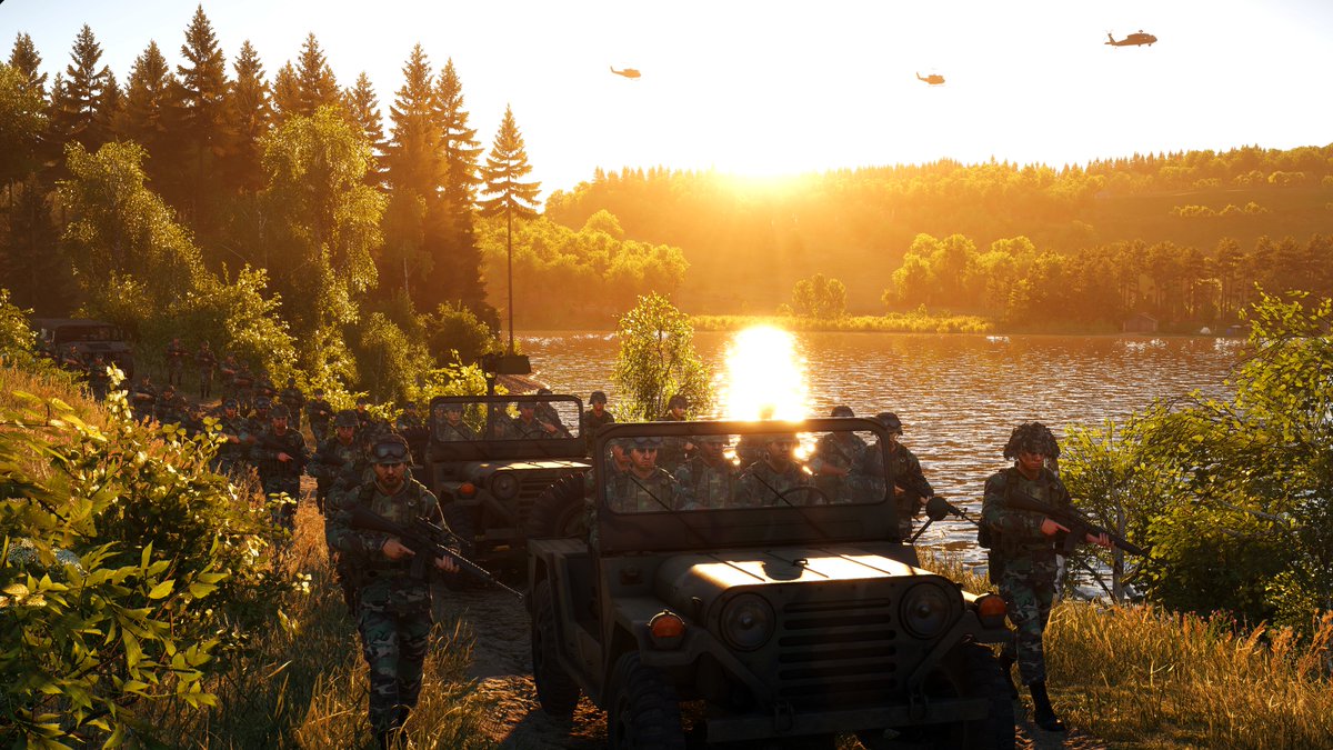 Neoncanvars's tweet photo. The River and The Sunset
#Arma #ArmaReforger https://t.co/YIzDX1oEtT