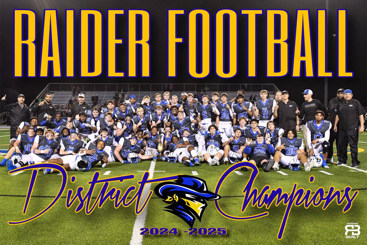 Raider Football remains undefeated in district and  clinched the District Championship last night with a 35 - 20 win over Canton.