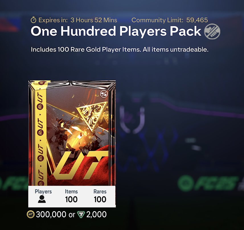 🚨 100 Players Pack Giveaway

Im Buying This For One Lucky Winner 🍀 

💜 Like
🙏 Follow

You'll Receive 2800 FC Points ✅
#eafc