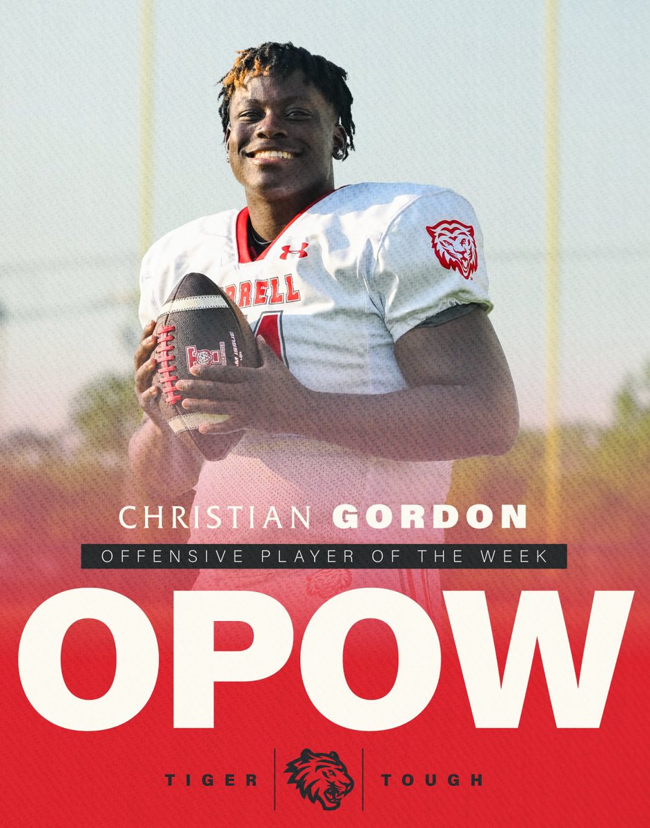 Terrell Tigers Football (@terrelltigerfb) on Twitter photo Week 10
Offensive Player of The Week
Christian Gordon
<a href="/Chrisgordon60/">Christian Gordon</a>
#TigerTOUGH🐅
#ba🐅
#TTP Week 10
Offensive Player of The Week
Christian Gordon
<a href="/Chrisgordon60/">Christian Gordon</a>
#TigerTOUGH🐅
#ba🐅
#TTP