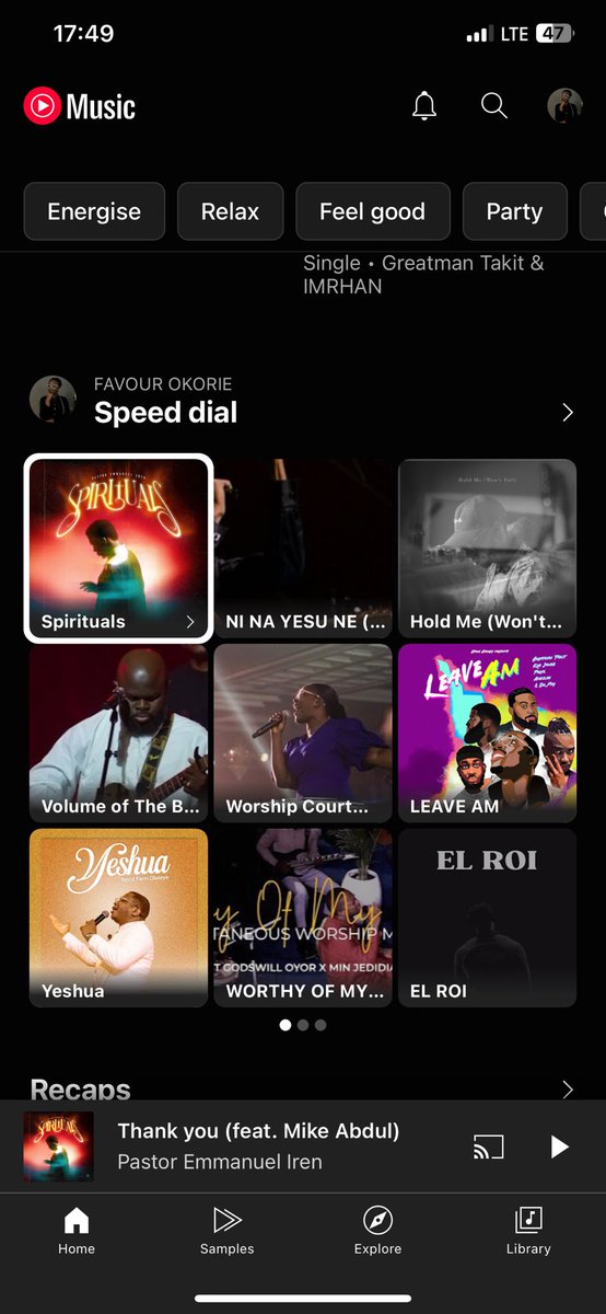 What YouTube said 🤭. If you haven’t streamed the Spirituals album, I hope you see this and stream. 
#SpiritualsTheAlbum 

Stream here: music.youtube.com/playlist?list=…