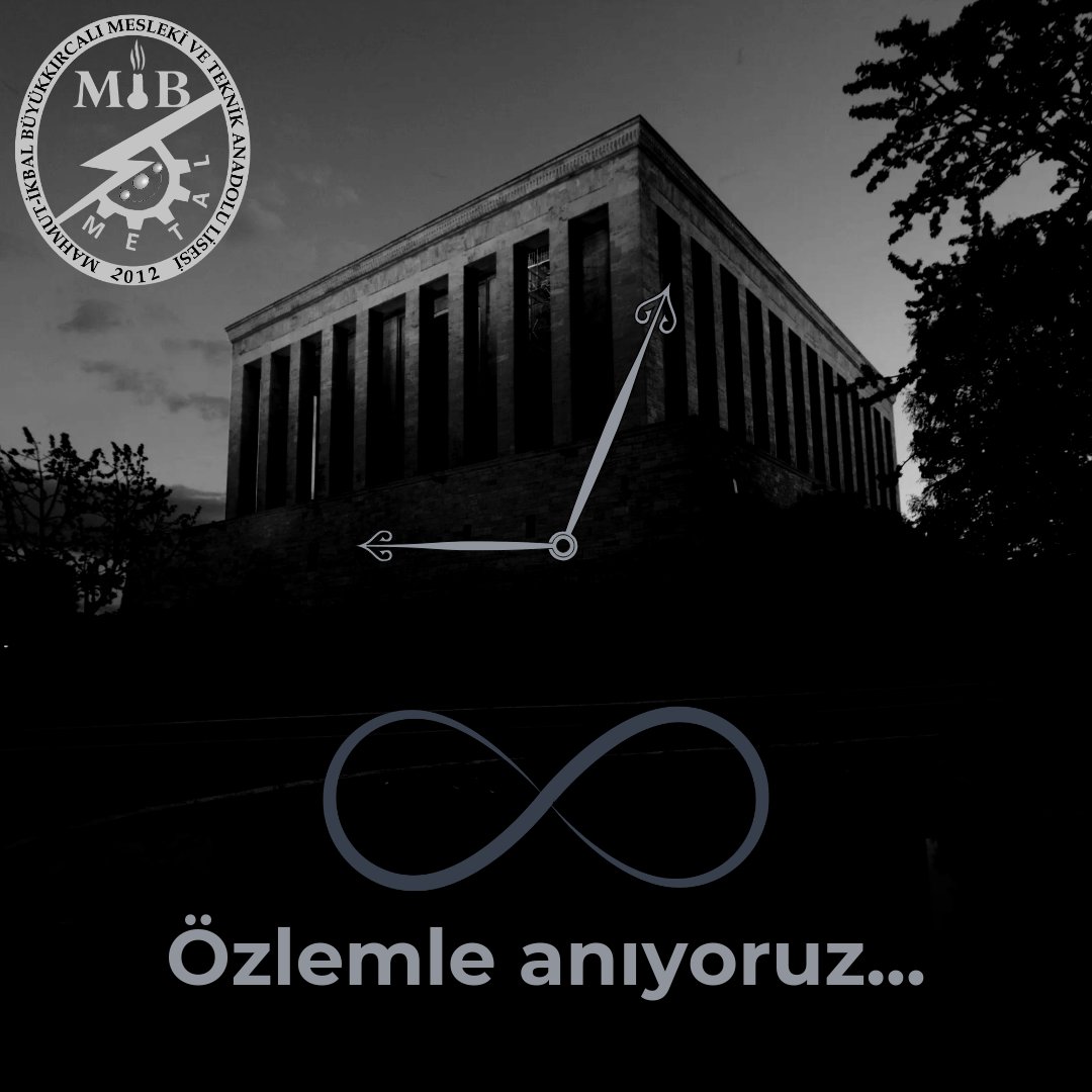 “Benim naçiz vücudum, bir gün elbet toprak olacaktır. Fakat Türkiye Cumhuriyeti, ilelebet payidar kalacaktır.”
Mustafa Kemal Atatürk

Cumhuriyetimizin Kurucusu Ulu Önder Atatürk’ün sonsuzluğa yürüyüşünün 86. yılında Ata'mızı sonsuz saygı, minnet ve özlemle anıyoruz.
#10Kasim