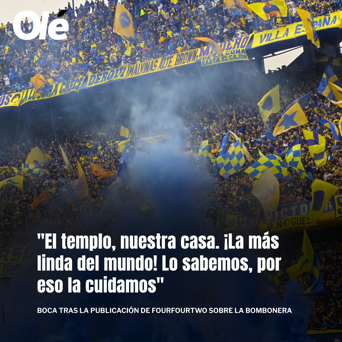 Boca sacó pecho en sus redes tras la elección de la Bombonera como el mejor estadio del mundo, en el ranking de la revista FourFourTwo 🔵🟡

💬 "El templo, nuestra casa. ¡La más linda del mundo! Lo sabemos, por eso la cuidamos"