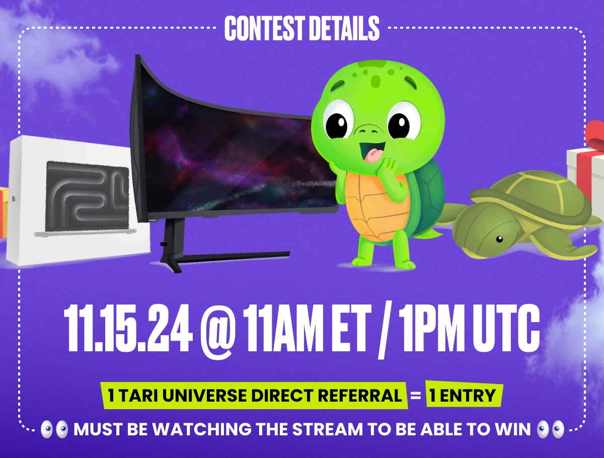 🚨BIG ANNOUNCEMENT🚨
Mark your calendars! 

We’re hosting a special Tari Universe livestream to celebrate the release of Dark Mode on November 15th at 11 AM ET / 2 PM UTC 

youtube.com/watch?v=JcKqOi… 

Here’s everything you need to know 👇