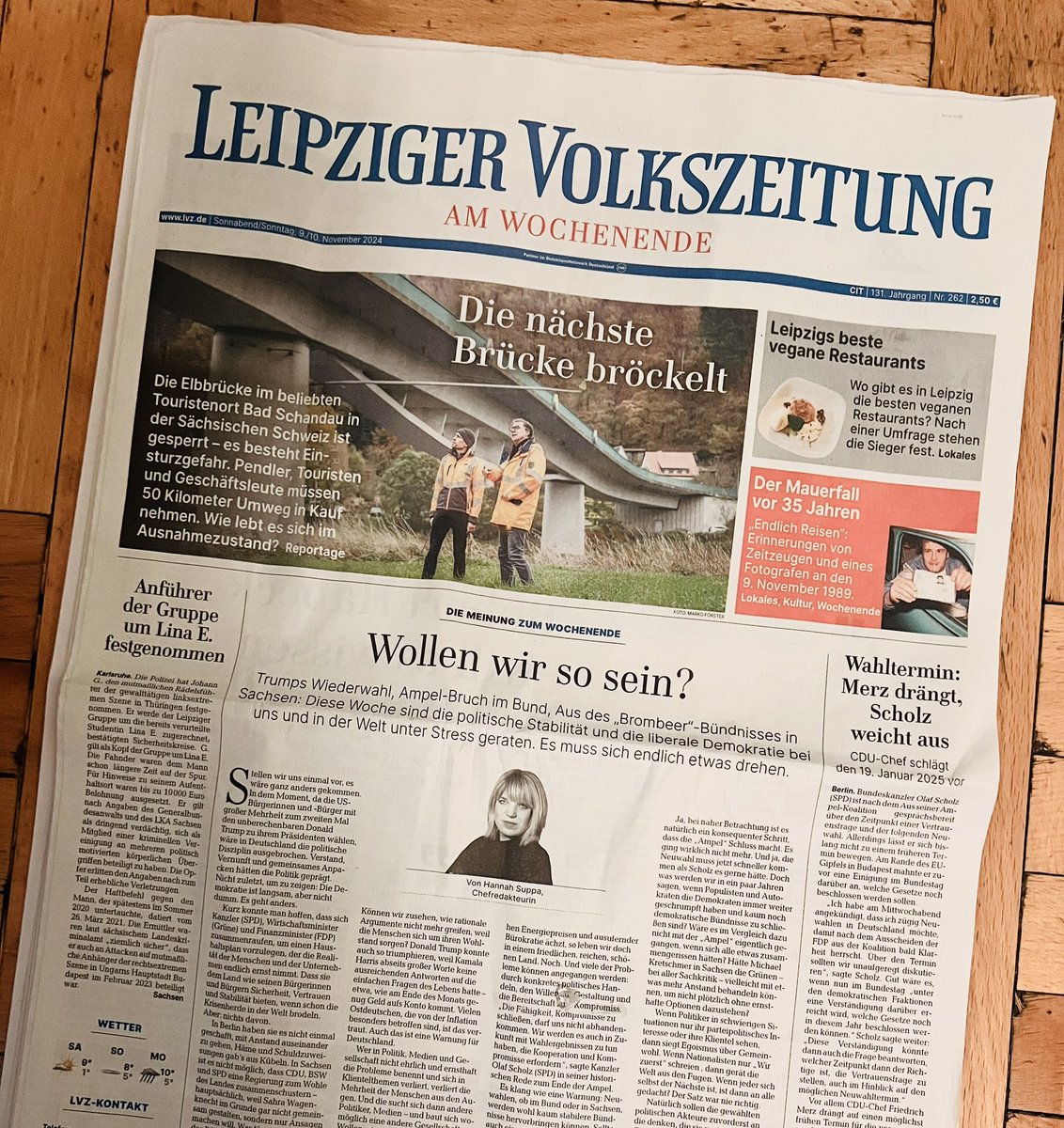 Ein guter Zeitpunkt für ein neues Format: Jeden Samstag gibt es in der <a href="/LVZ/">LVZ</a> nun die „Meinung der Woche“ auf dem Titel - mit Themen aus Sachsen, Ostdeutschland, der Welt oder auch Leipzig. Künftig auch gemeinsam mit einem Autorenteam von <a href="/saechsischeDE/">Sächsische.de</a>. lvz.de/politik/region…