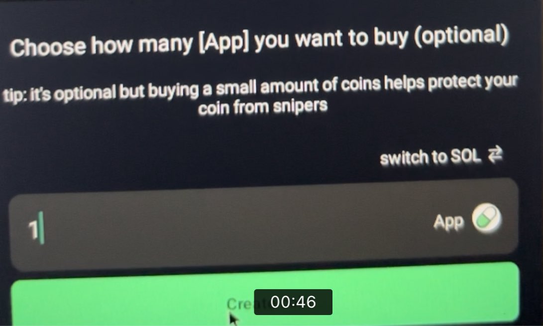 PumpFunApp's tweet photo. Was gonna burn, but realized I bought 1 token instead of 1 sol of the token, so send it anyways https://t.co/tMXqFBgvAj