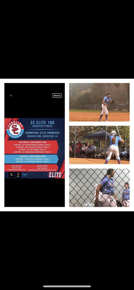 Went over to Georgia to play some 18u this past weekend. Pitched 10 innings gave up 1 hit, 7 walks, Zero runs allowed and had 22Ks in 4 games. Also went 1-3 at the plate with no Ks. Team went 5-1. Overall great weekend