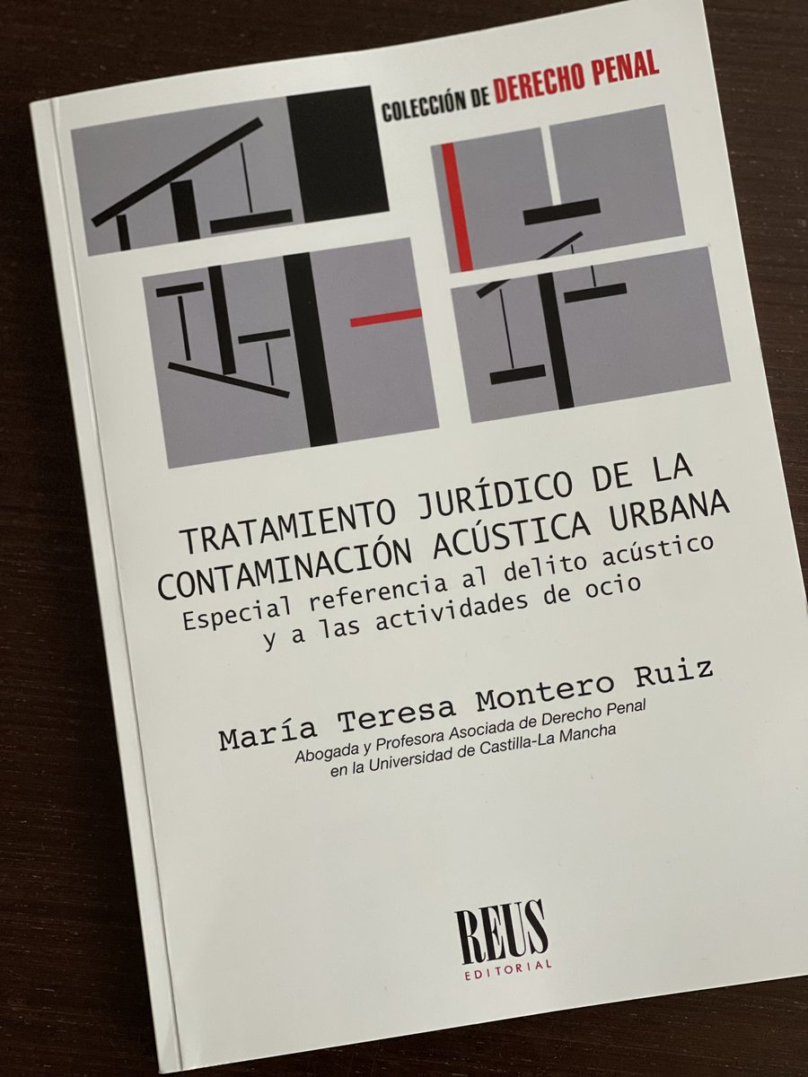 Bienvenida.a Juristas contra el #Ruido María Teresa Montero! Nueva compañera en #Toledo. De obligada lectura su libro, que hace especial referencia al delito acústico. <a href="/Yomaragv/">Yomara García Viera</a> <a href="/CCRuidOficial/">Campaña Contra el Ruido | Oficial</a> <a href="/facuspat/">Federación Nacional Acústica y Patrimonio</a> <a href="/facontraelruido/">Federacion Asociaciones Contra el Ruido</a> <a href="/Rderuido/">Con R' de Ruido</a> <a href="/RayalamtnzAyala/">Ricardo Ayala</a> <a href="/abogadaruidos/">Abogadaruidos</a> @Consumerista1