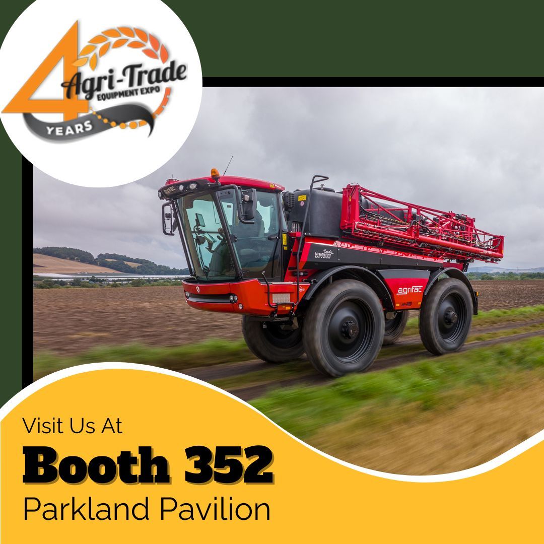 RAWestInternat1's tweet photo. We're rollin' on up to Red Deer for #AgriTrade24 with an Agrifac Condor V in tow. We can't wait for you to check this thing out and see what all the hype is about. Stop by for a visit with Brett, Bob and Wally! https://t.co/fY2I9muhd9