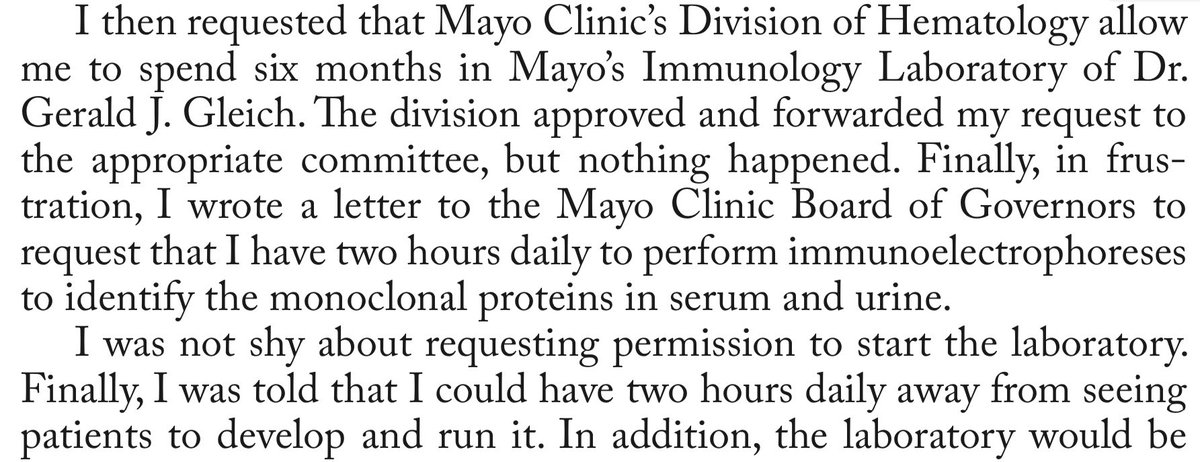 When your visionary request is not getting the desired results from people in the middle, may be good to take it to the very top. 

The great Dr. Robert A. Kyle in 1968. From his memoir. #MedTwitter <a href="/MorieGertz/">Morie Gertz</a>