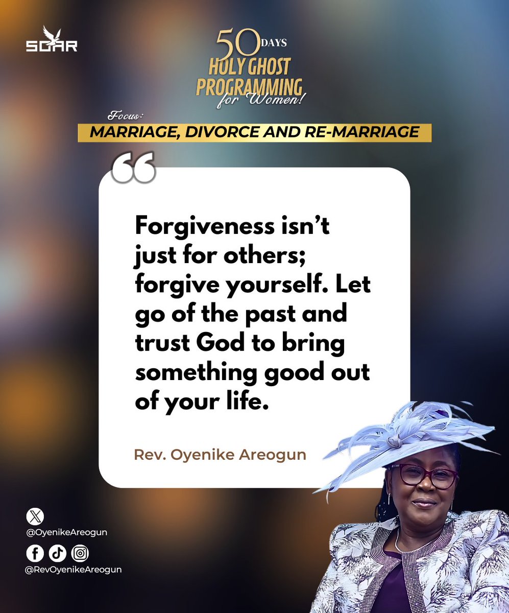oyenikeareogun's tweet photo. Learn to forgive everyone—including yourself! 💫💖
🌟 Join me tonight for Day 15 of Holy Ghost Programming for Women—invite someone! 🙌🏾
🕘 9 PM WAT.
📍 Zoom: https://t.co/xNnBk9KoaJ
#WomensMinistry #FaithAndMarriage #HolyGhostProgramming #ChristianWomen #RevOyenikeAreogun https://t.co/ySEmAza8Uu