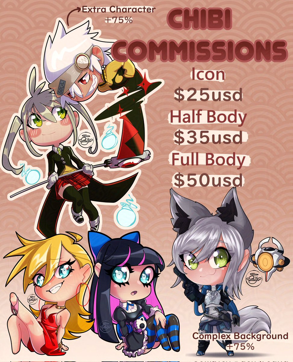 Ruys_draw's tweet image. Bills are piling up again, and with the holidays on their way, and medicine and treatments not stopping I'm in the need to post these again, please if you can share these, help me spread the word I'll very much appreciate you