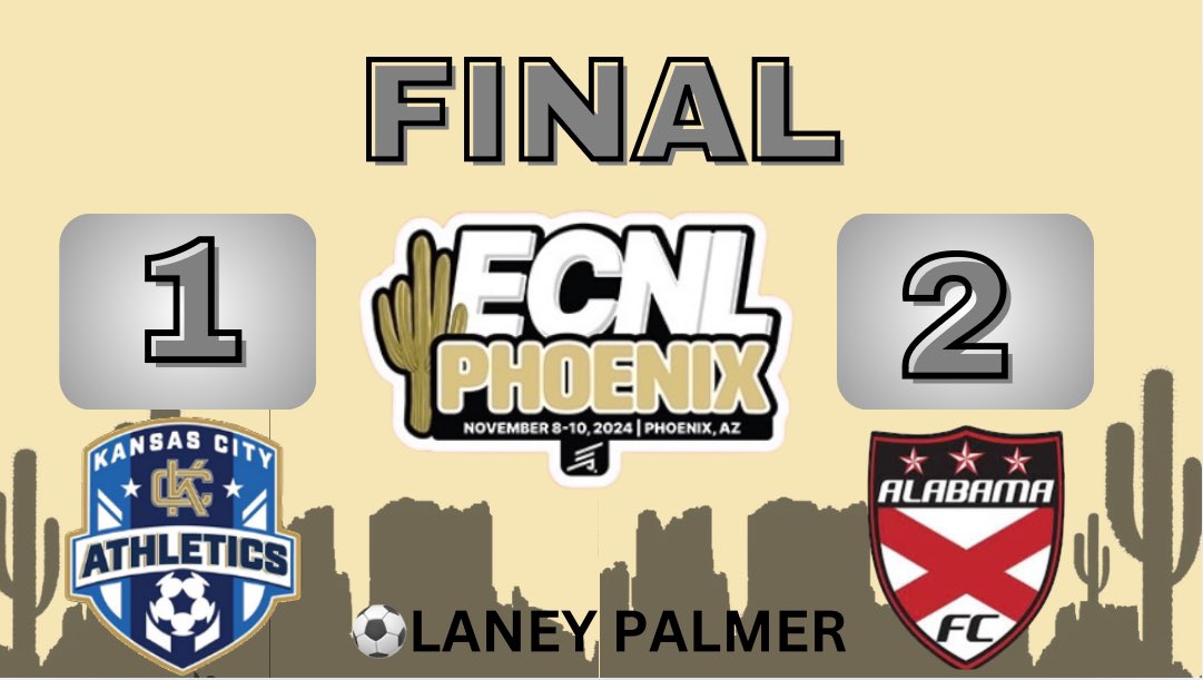 KC Athletics Academy Elite 08 ECNL (@kcacelite08ecnl) on Twitter photo Tough loss today in the final minutes on a corner. We will be ready to go tomorrow 9:50am field #8‼️
⚽️<a href="/laneyapalmer17/">Laney Palmer</a>
🅰️<a href="/addybasler12/">Addison Basler</a> Tough loss today in the final minutes on a corner. We will be ready to go tomorrow 9:50am field #8‼️
⚽️<a href="/laneyapalmer17/">Laney Palmer</a>
🅰️<a href="/addybasler12/">Addison Basler</a>