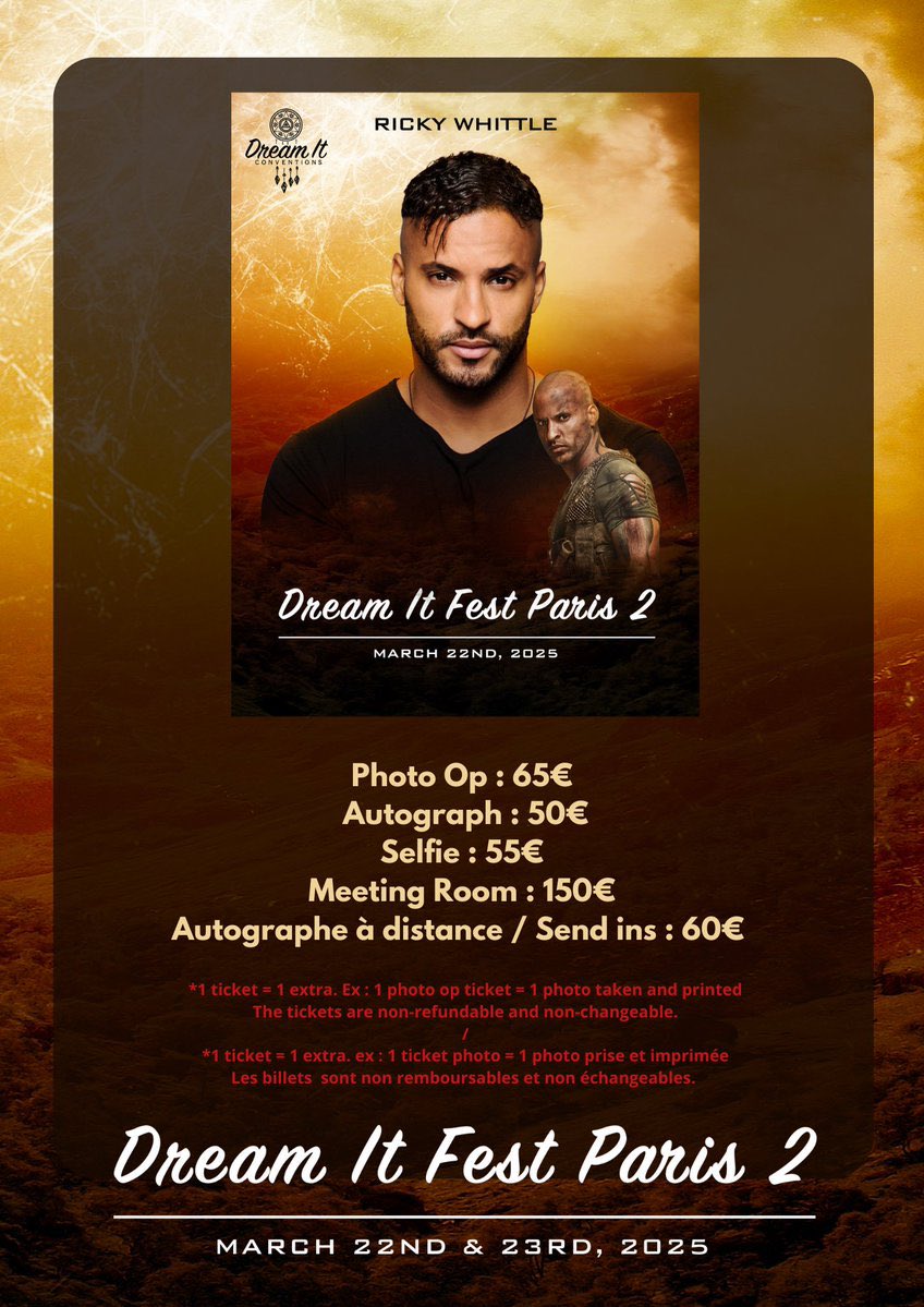 Ricky Whittle sera à la #DIFParis2 de <a href="/DreamitCon/">Dream It Conventions</a>