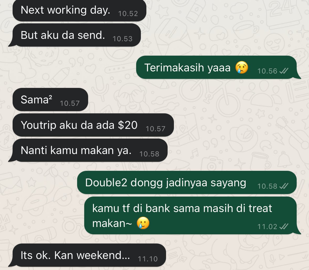 Kalau ga cerai gw ga akan ketemu si green forest ini 🥺🥺🥺

Bagi gw yang dingertiin kalo period ditraktir eskrim aja uda bahagia ini sudah melampaui jauh dari segala yang gw ingin 🥲🥲🥲