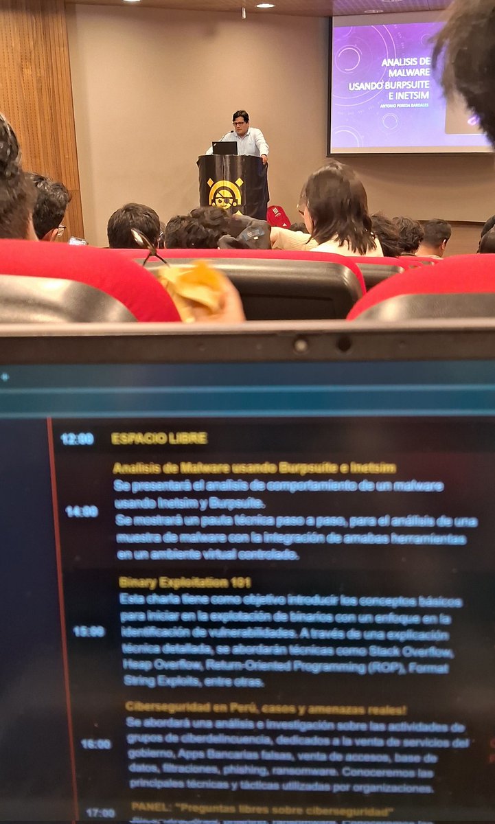 4k4m1m3's tweet image. #PeruHack2024 luego de un pequeño espacio libre, regresamos con una ponencia de analisis de malware. #PeruHack #Burpsuite