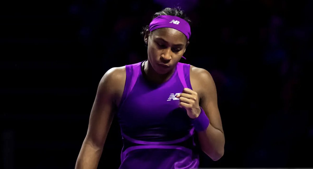 josemorgado's tweet photo. 20 year old Coco Gauff wins the second biggest singles title of her career at the WTA Finals.

Comes back from set and break down and then from 3-5 down in the deciding set to beat Zheng Qinwen 3-6, 6-4, 7-6(2) in Riyadh. 

3 hours and 4 minutes. https://t.co/wHa5H2XTX0