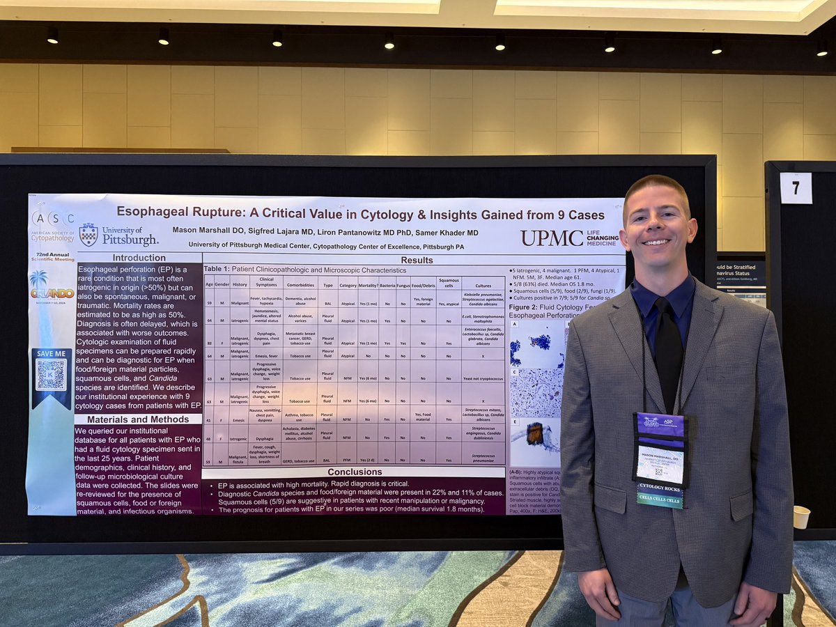UPMC Pathology (@upmcpathology) on Twitter photo Future #CytoPath fellow <a href="/UPMCPath/">UPMC Pathology Residency Program</a> <a href="/MMars24_DO/">Mason Marshall, DO</a> presenting his poster with <a href="/SamKhader/">Sam Khader, MD</a> & <a href="/PathPro/">Liron Pantanowitz</a> during the #ASCyto24 🔬 Future #CytoPath fellow <a href="/UPMCPath/">UPMC Pathology Residency Program</a> <a href="/MMars24_DO/">Mason Marshall, DO</a> presenting his poster with <a href="/SamKhader/">Sam Khader, MD</a> & <a href="/PathPro/">Liron Pantanowitz</a> during the #ASCyto24 🔬