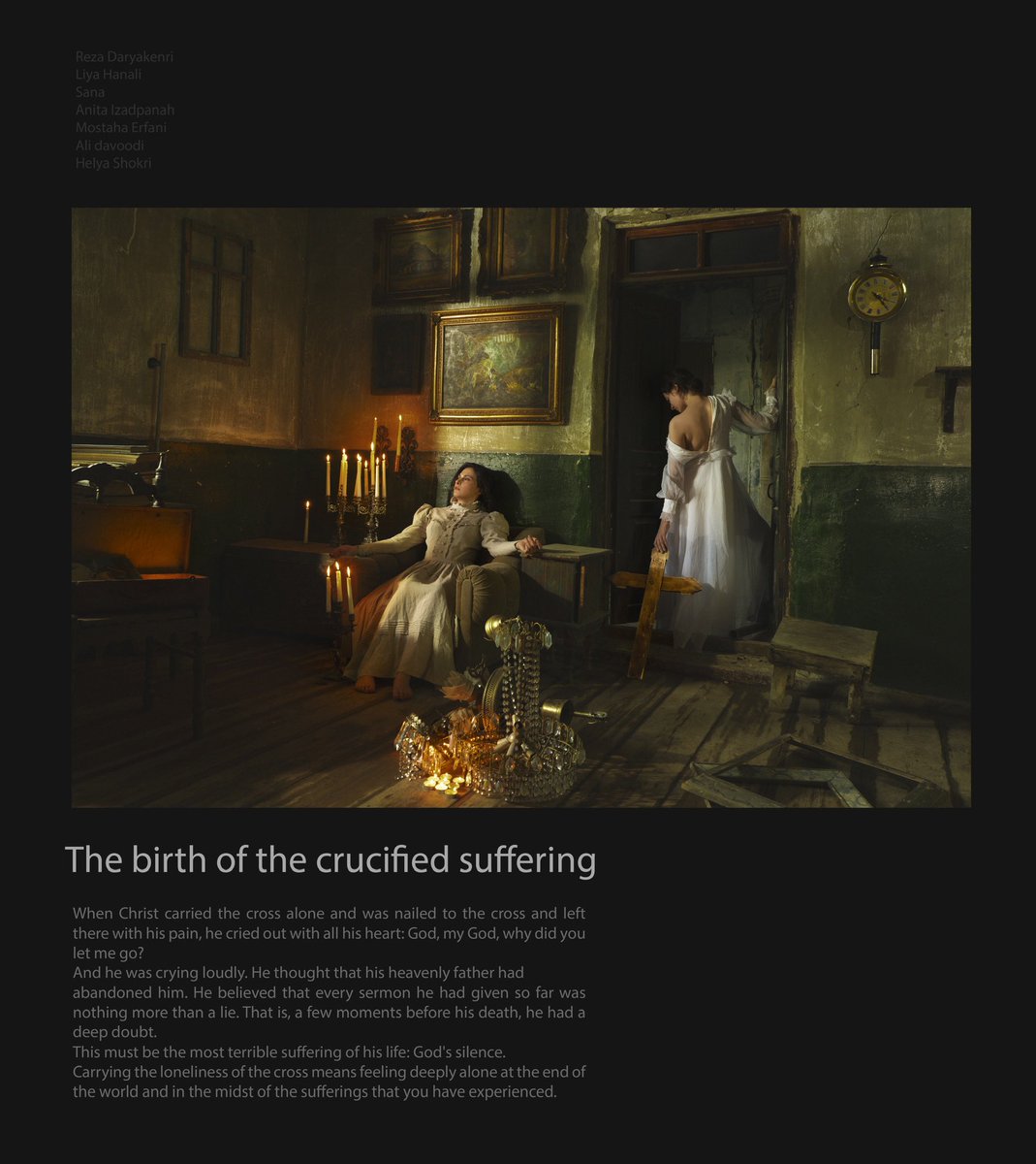RezaDaryakenari's tweet image. ❌The birth of the crucified suffering
When Christ carried the cross alone and was nailed to the cross and left there with his pain, he cried out with all his heart: God, my God, why did you let me go?
And he was crying loudly…