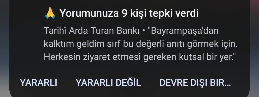 Aynen bana ne bildirimler geliyodur şimdi