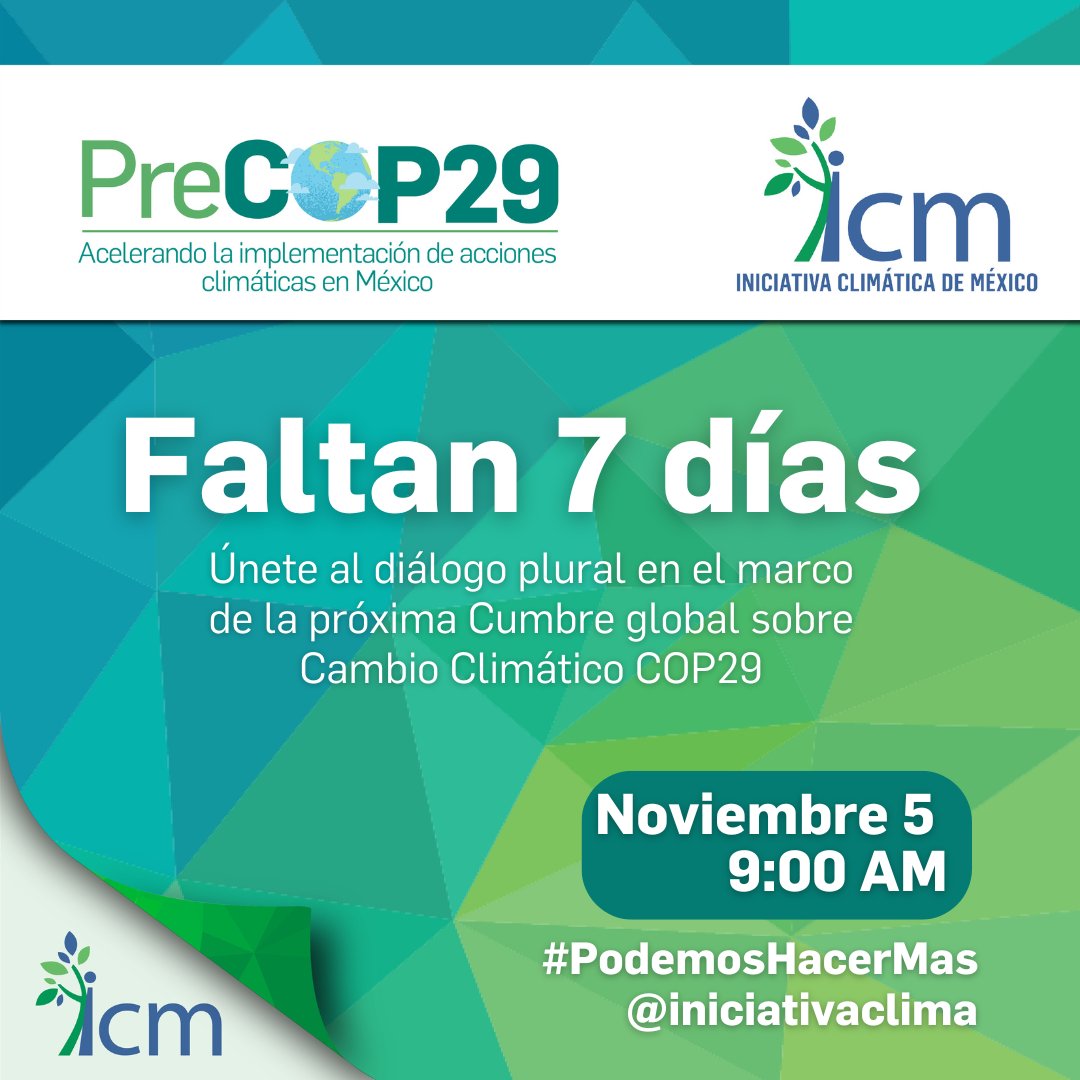 ¡Te esperamos este 5 de noviembre! Conoce la agenda, ponentes y paneles en nuestra página en: bit.ly/4hkwHnJ

#PodemosHacerMas #AccionClimatica