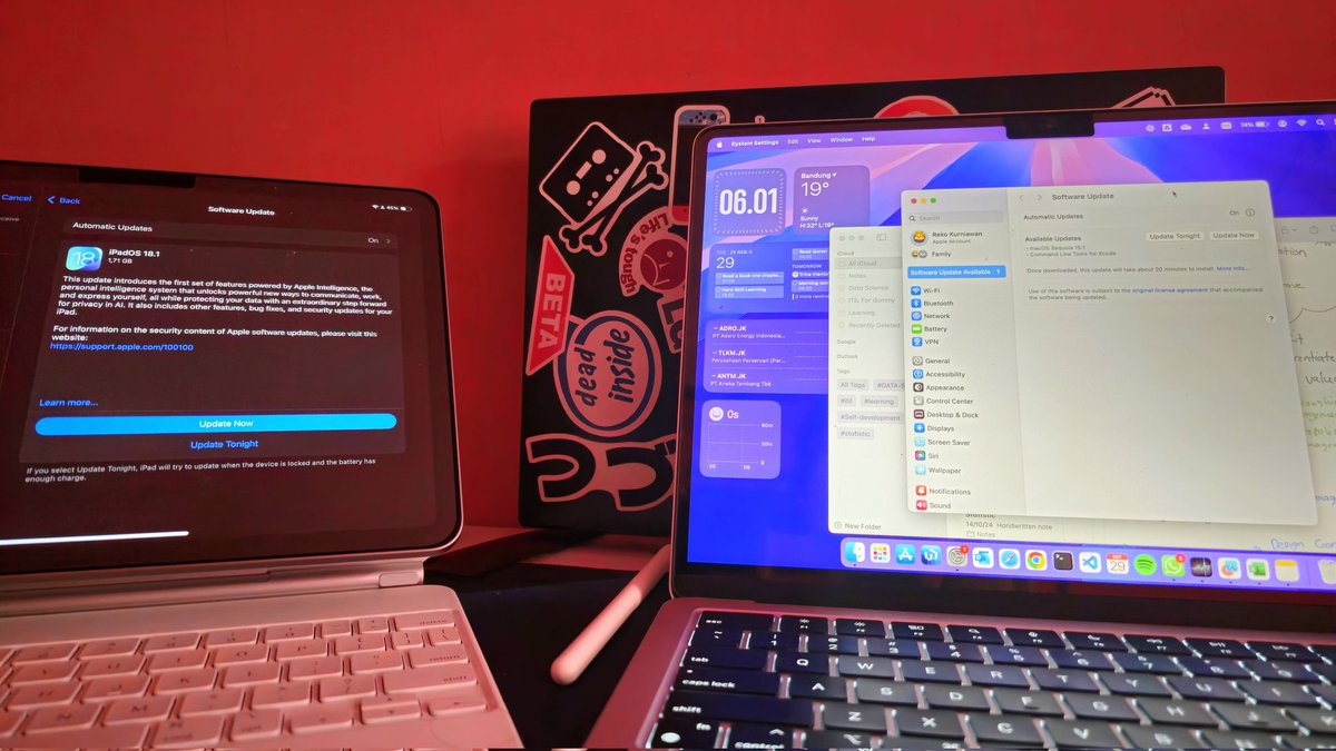 page404x's tweet photo. Welcome AI #iPadOS181 #MacOs https://t.co/bYLLyO3x2p
