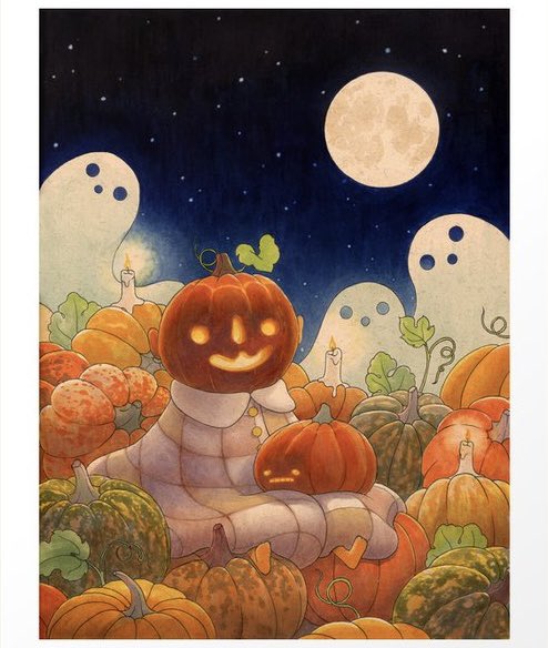 It’s spooky cute ghosts &amp; pumpkins time! Happy #Halloween! #pumpkin &amp; #Ghost #illustration by <a href="/feliciachiao/">Felicia</a>. Seen at bit.ly/patchpumpkin #society6