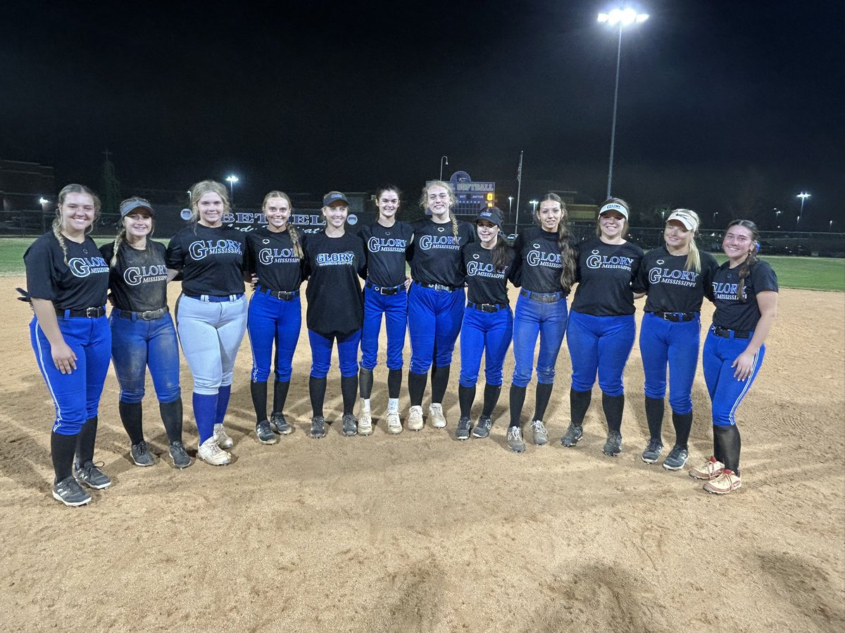 Mississippi Glory National 18’s captured the Bethel University Playday tournament championship on Sunday in McKenzie, TN #ALLIN