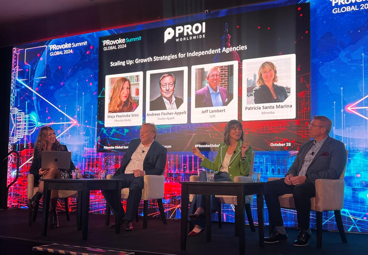 PROI Worldwide (@proiworldwide) on Twitter photo #PROI Agency Leader Tips for Scaling Up:
#1 Focus on Building Relationships/Having Dialogues.
<a href="/Provoke_News/">PRovoke Media</a> Panelist 2024 #Global Summit. #PROI Agency Leader Tips for Scaling Up:
#1 Focus on Building Relationships/Having Dialogues.
<a href="/Provoke_News/">PRovoke Media</a> Panelist 2024 #Global Summit.